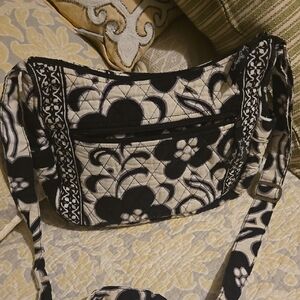 Vera Bradley Black and White Floral Women's Bag